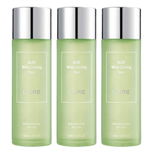 김정문알로에 큐어 알로에 모이스트 카밍 에멀젼, 130ml, 3개