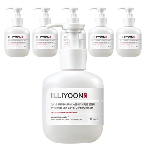일리윤 프로바이오틱스 스킨 배리어 젠틀 클렌저 여성청결제, 300ml, 6개