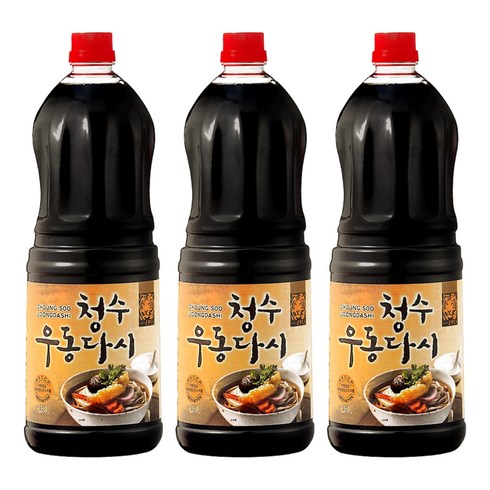 청수식품 우동다시 소스, 1.8L, 3개