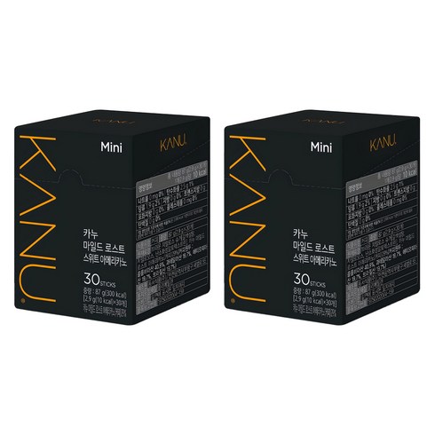 카누 마일드 로스트 스위트 아메리카노 미니 원두커피믹스, 2.9g, 30개입, 2개