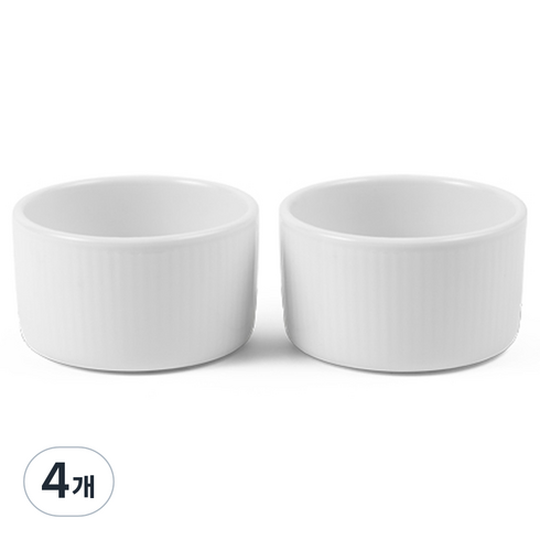 로얄코펜하겐 플레인 수플레 볼 200ml, 화이트, 4개