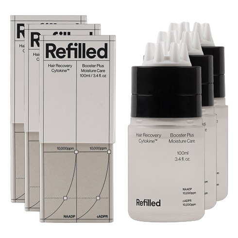 리필드 사이토카인 탈모증상완화 센서티브 케어 헤어토닉 부스터, 100ml, 3개
