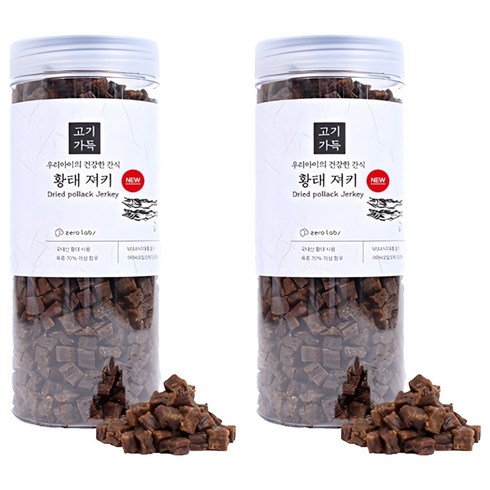 제로랩스 고기가득 져키 강아지 노즈워크 간식, 황태, 1kg, 2개