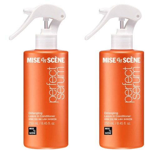 미쟝센 퍼펙트 엉킴제로 노워시 트리트먼트 헤어에센스, 250ml, 2개