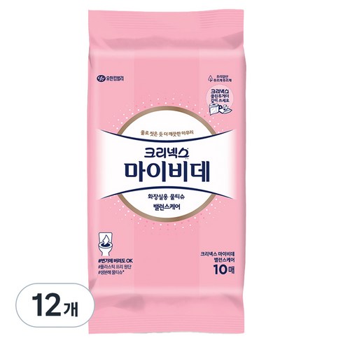 마이비데 밸런스 케어 비데티슈, 55g, 10매, 12개