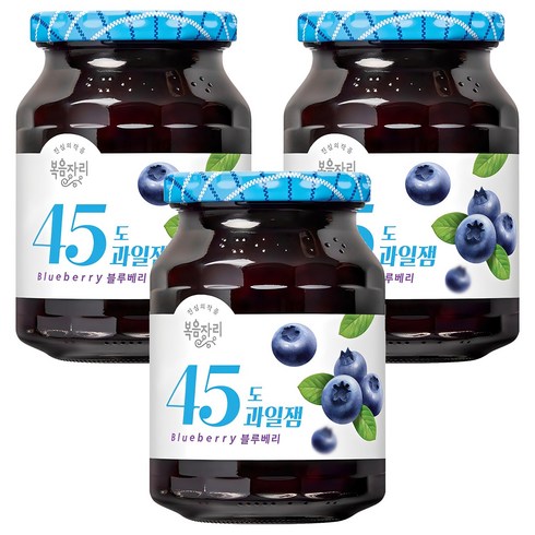 복음자리 45도 과일잼 블루베리, 350g, 3개