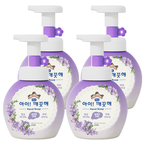 아이깨끗해 핸드워시 블루밍퍼플, 250ml, 4개