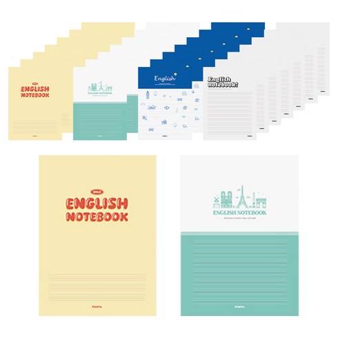 펜피아 800 중고등 제본노트 영어, 랜덤발송, 30개