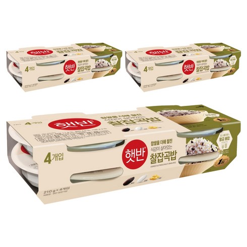 햇반 매일 찰잡곡밥, 210g, 12개