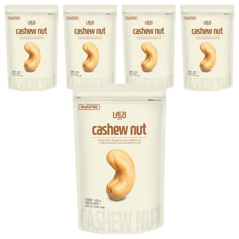 너트리 볶음캐슈넛, 400g, 5개