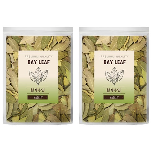푸르디 건조 월계수잎, 100g, 2개