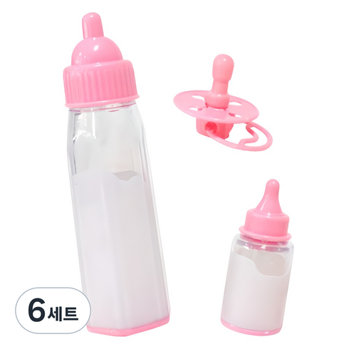 캐스비 플레이 쪽쪽이엄마 역할놀이 세트, 혼합 색상, 6세트