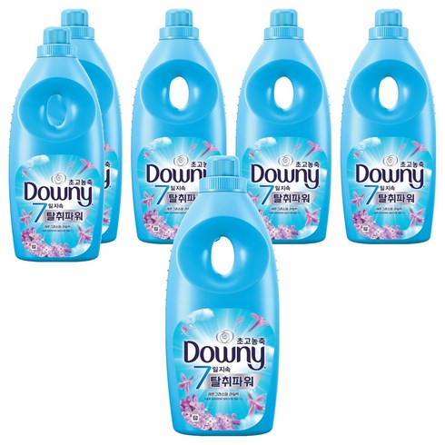 다우니 초고농축 7일지속 탈취파워 섬유유연제 레몬그라스와 라일락 본품, 1L, 6개