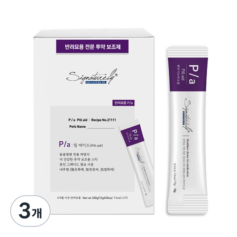 시그니처바이 반려묘용 피에이 처방식 사료 스틱, 투약보조, 300g, 3개