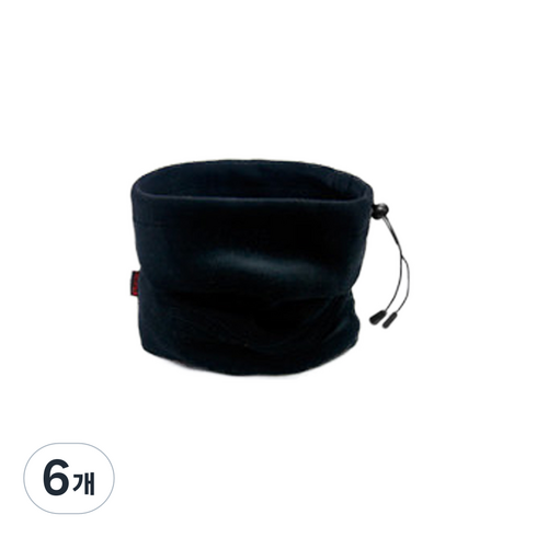 카르닉 양면 극세사 기모 넥워머 GMN, 블랙(GMN009), 6개