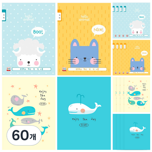 영아트 초등노트 국어 10칸, 랜덤 발송, 60개