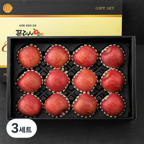 프레샤인 GAP인증 당도선별 왕사과 선물세트, 5kg(11~14입), 3세트