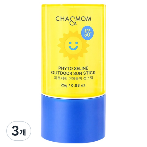 차앤맘 피토세린 야외놀이 선스틱 SPF50+ PA++++, 25g, 3개