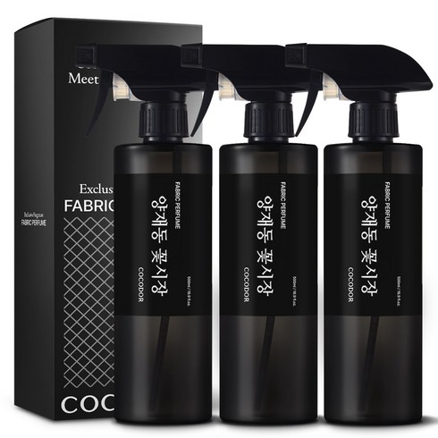 코코도르 퍼퓸 섬유탈취제 양재동꽃시장, 3개, 500ml