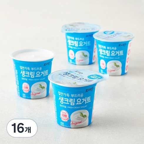소와나무 입안가득 부드러운 생크림 요거트, 16개, 1개입, 150g