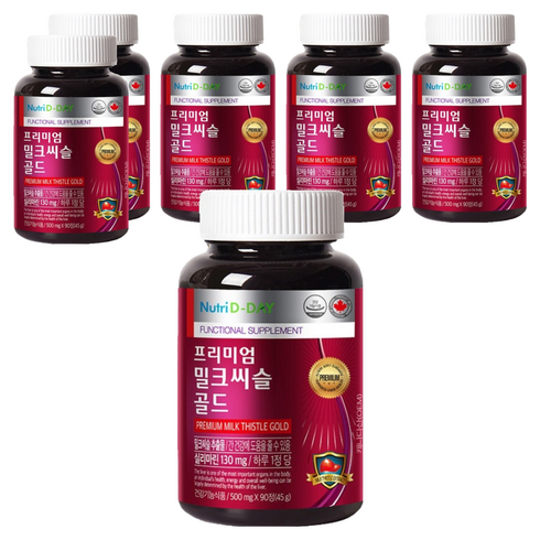뉴트리디데이 프리미엄 밀크씨슬 골드, 90정, 45g, 6개
