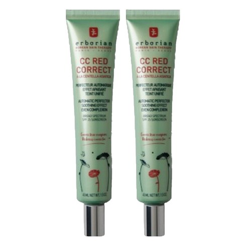 에르보리앙 레드 코렉트 씨씨크림 SPF25, 45ml, 2개