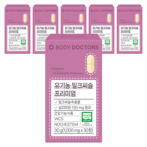 바디닥터스 유기농 밀크씨슬 프리미엄, 30정, 6개