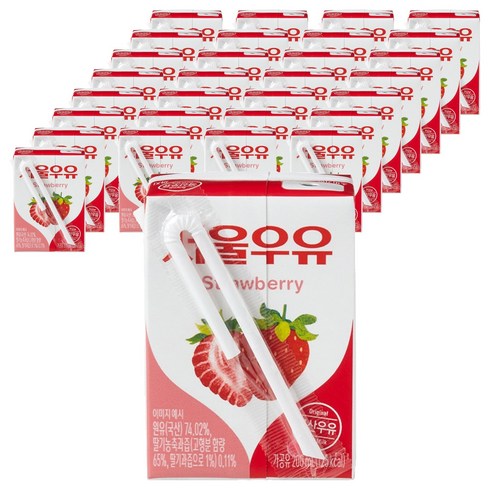 서울우유 멸균딸기우유, 200ml, 72개
