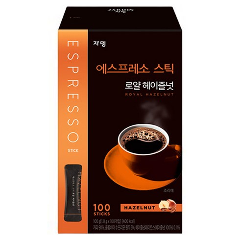 에스프레소스틱 쟈뎅 로얄 헤이즐넛 콜롬비아 수프리모 커피, 1g, 100개입, 1개