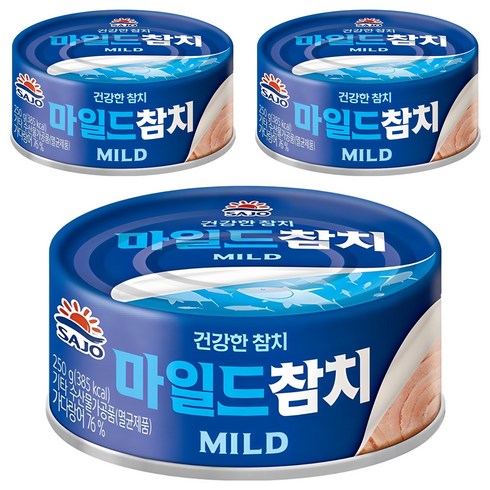 사조참치 마일드, 250g, 3개