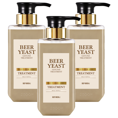 제이숲 맥주효모 글라이신 헤어트리트먼트, 500ml, 3개