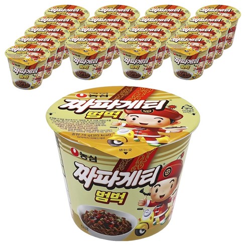 짜파게티 범벅 컵라면 70g, 18개