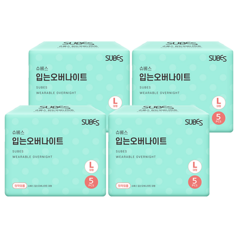 슈베스 입는 오버나이트, 대형, 5개입, 4개