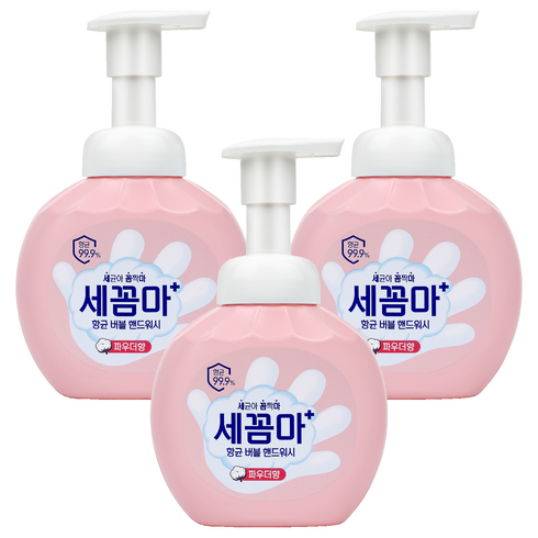 세균아꼼짝마 항균 버블 핸드워시 파우더향, 250ml, 3개