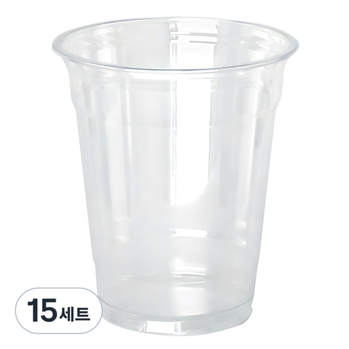 블룸엣홈 PET 일회용 투명컵, 410ml, 25개, 15세트