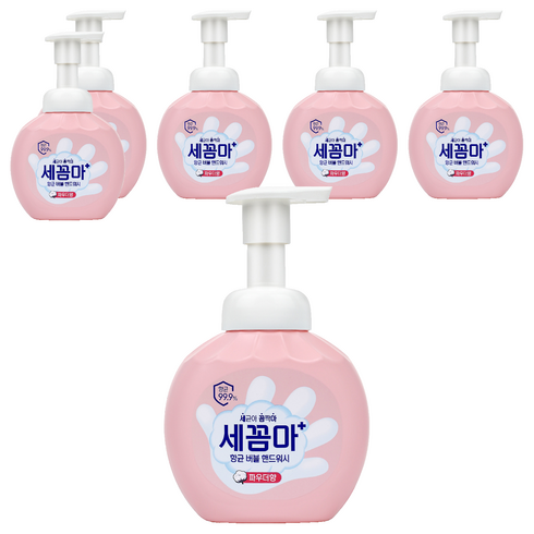 세균아꼼짝마 항균 버블 핸드워시 파우더향, 250ml, 6개