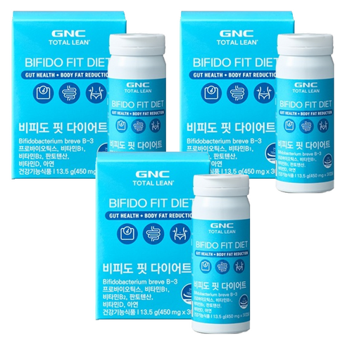 GNCTOTALLEAN 비피도 핏 다이어트 유산균, 30정, 3개