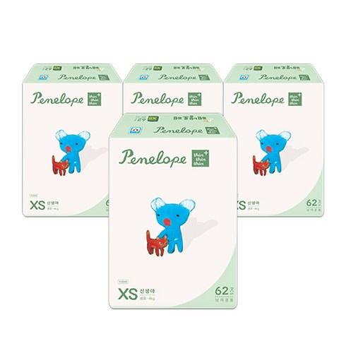 페넬로페 씬씬씬 플러스 밴드형 기저귀, 1단계, 248매