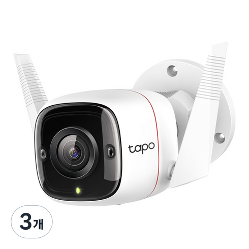 타포 보안 무선 Wi-Fi CCTV 카메라 실외용, Tapo C310, 3개