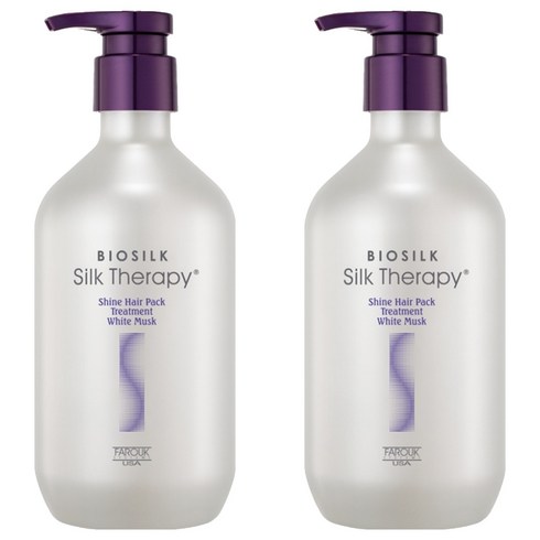 실크테라피 샤인 헤어팩 트리트먼트 화이트 머스크, 500ml, 2개
