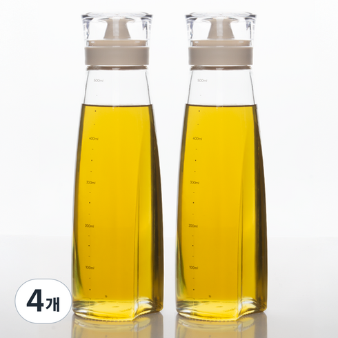 키텐실 시노글라스 신형 I형 오일병 베이지, 500ml, 4개
