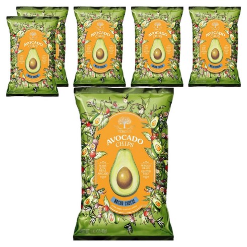 테몰 아보카도 칩스 나쵸치즈맛, 40g, 6개