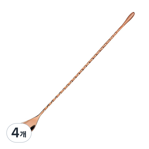 착한살림 칵테일 스텐 바 롱스푼 30cm, 로즈골드, 4개