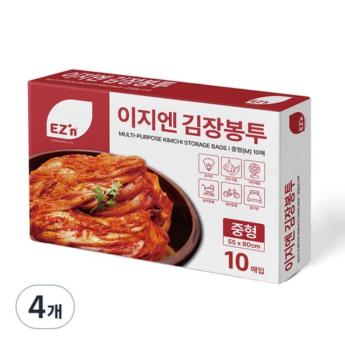 EZn이지엔 김장봉투, 4개, 10개입, 중형(약10포기)