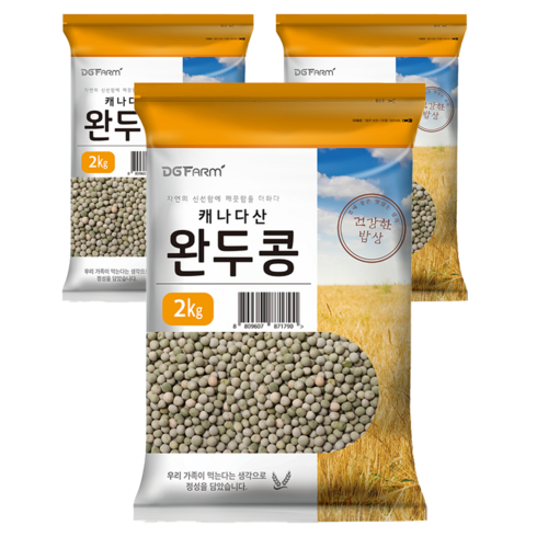 대구농산 완두콩, 2kg, 3개