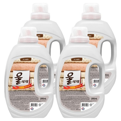아토세이프 울세제 본품, 2L, 4개