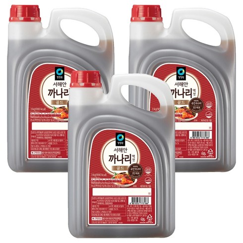 청정원 서해안 까나리 액젓 골드, 3kg, 3개