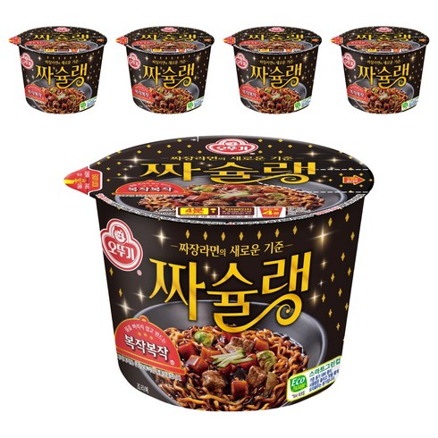 오뚜기 짜슐랭 용기 라면 125g, 5개