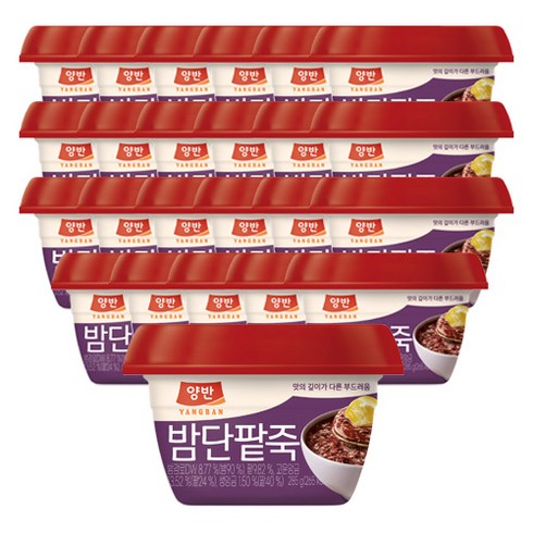 양반 밤단팥죽, 285g, 24개