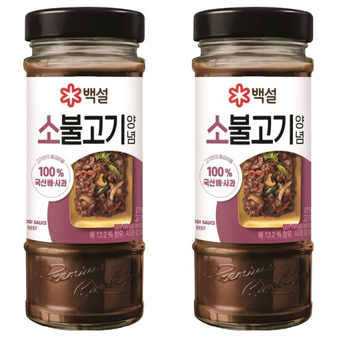 백설 소불고기양념, 500g, 2개